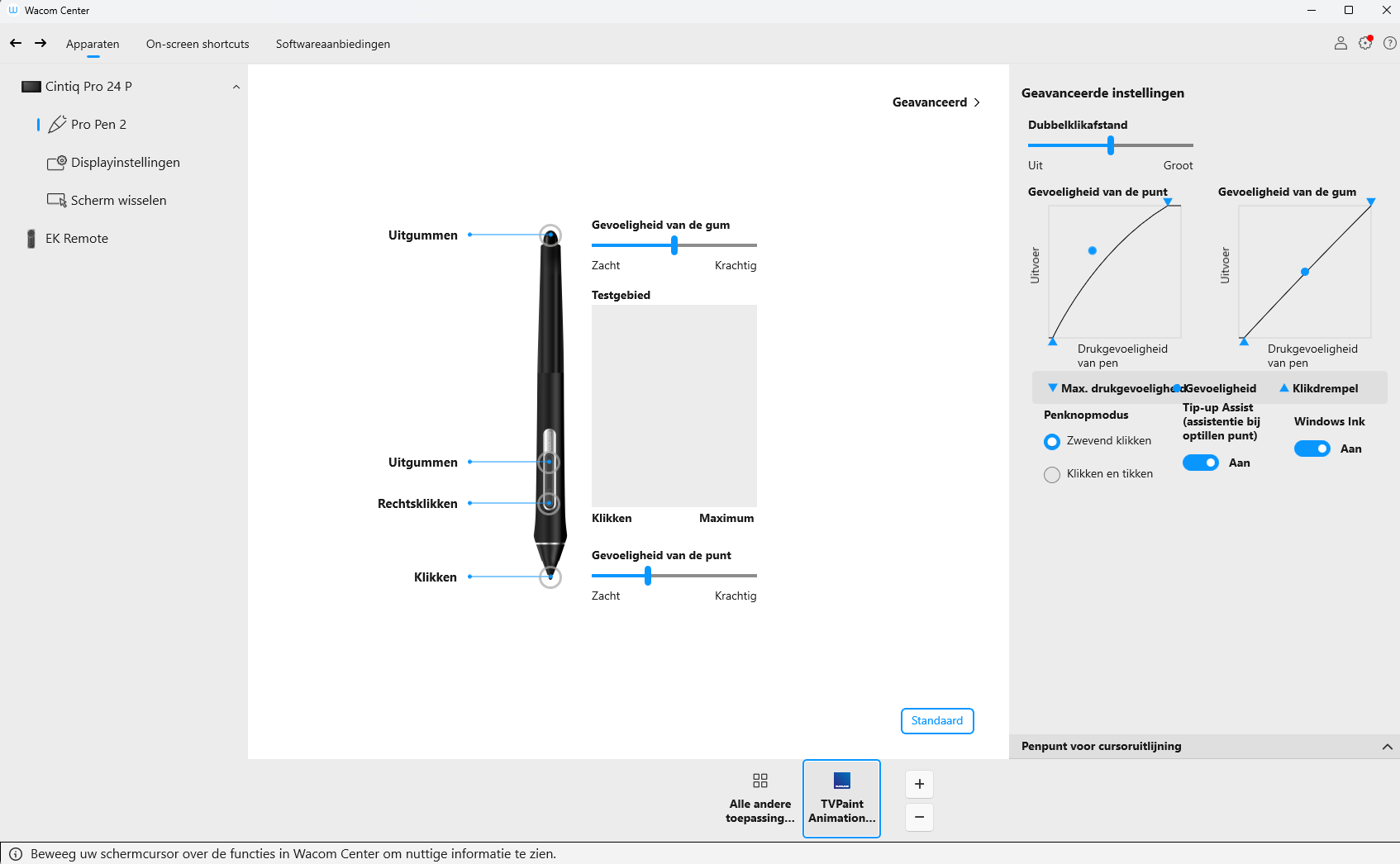 Wacom settings